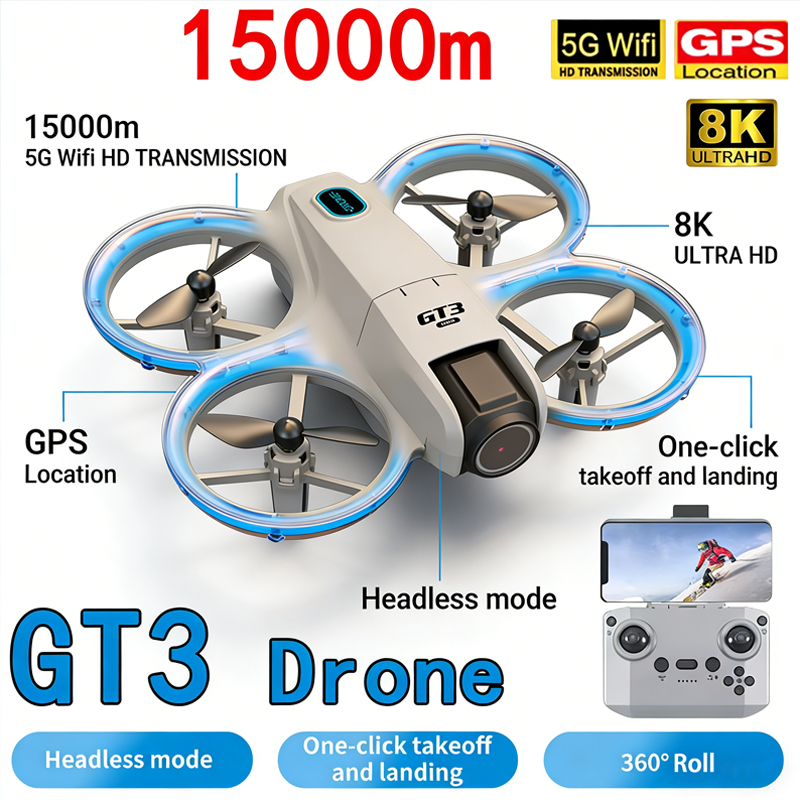신형 GT3 MAX 드론 8K HD 항공 촬영 헤드리스 - Drone Gt3 Rc 리뷰 및 가격