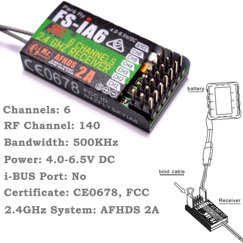 플라이스카이 FS-IA6 수신기 6채널 듀얼 안테나 i - Drone Rc Battery 리뷰 및 가격