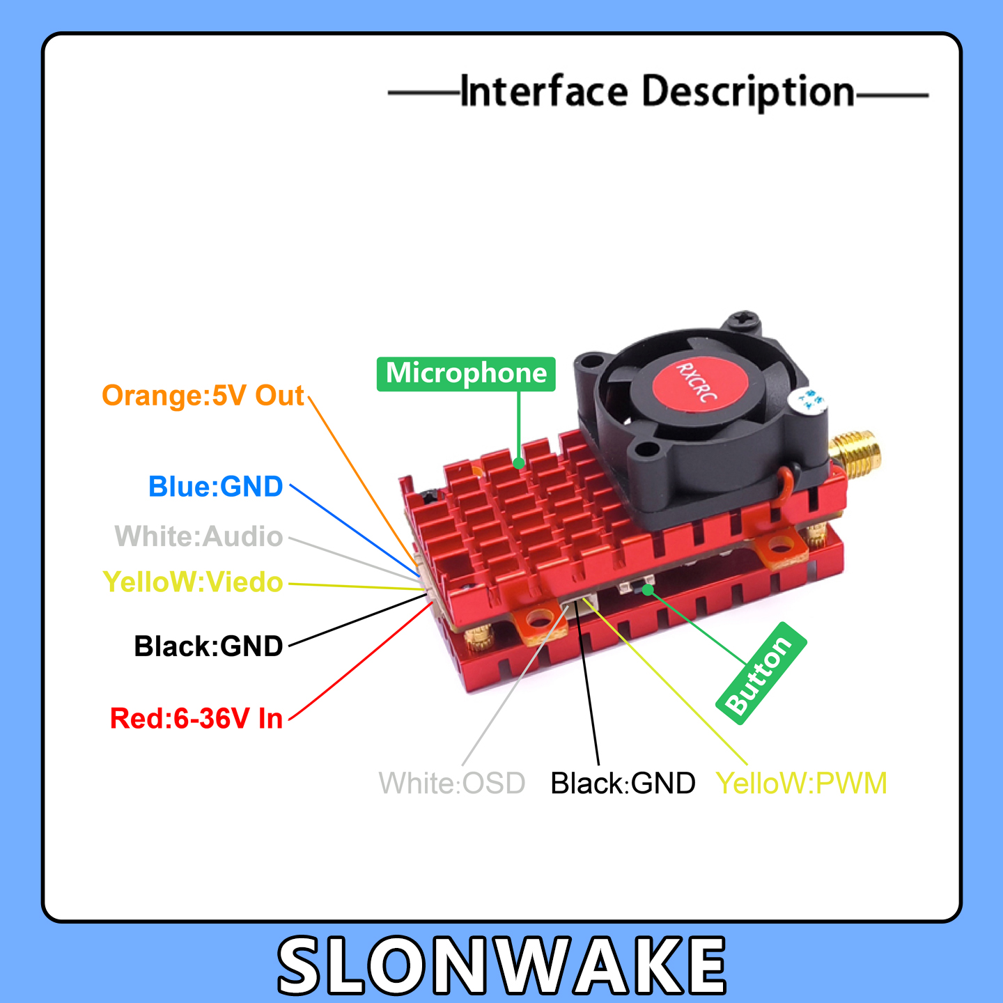 SLONWAKE 5.8G 2W VTX FPV 1800T - Drone Z 리뷰 및 가격