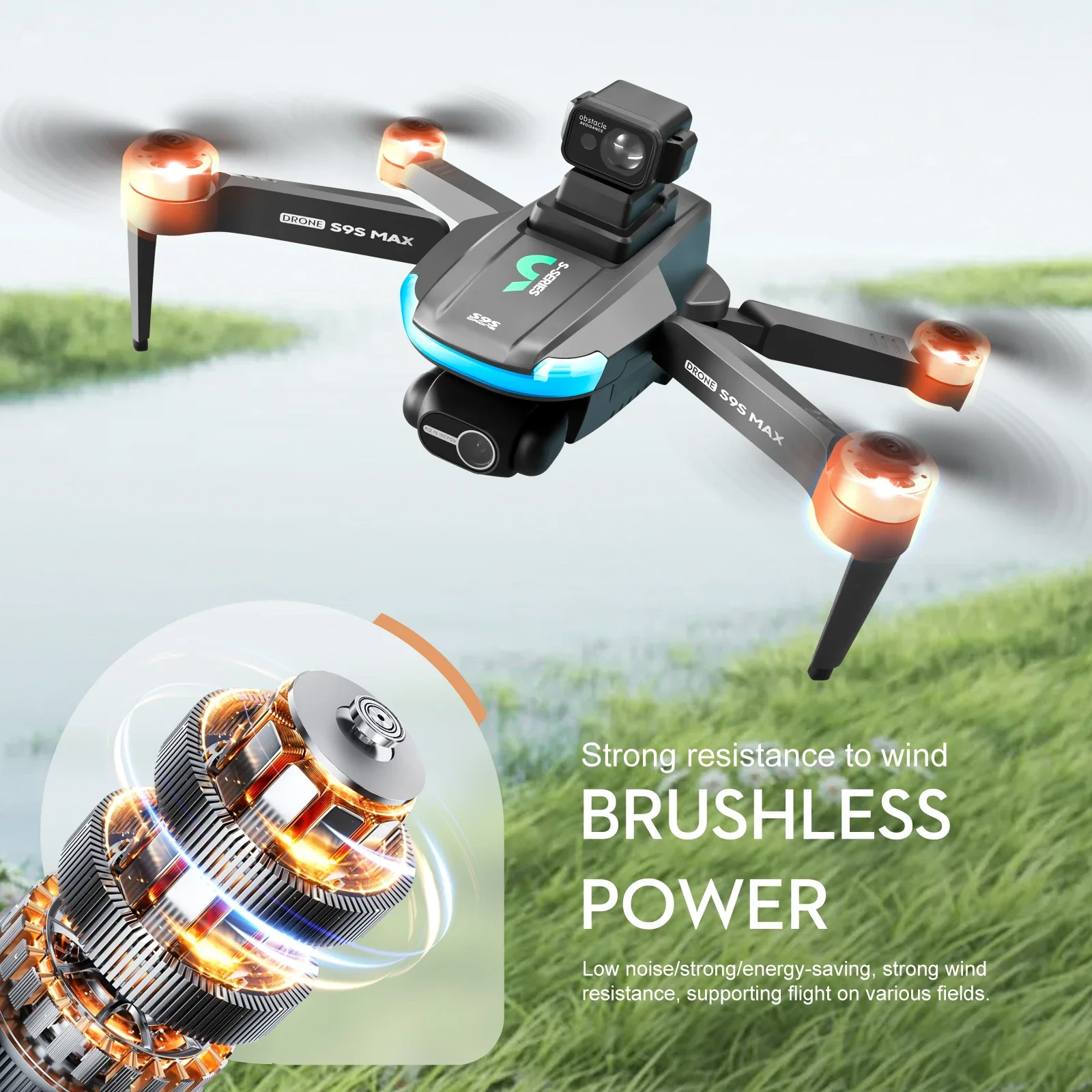 새로운 S9S MAX 미니 드론 4K 2축 PTZ HD - Drone Rc Cable 리뷰 및 가격