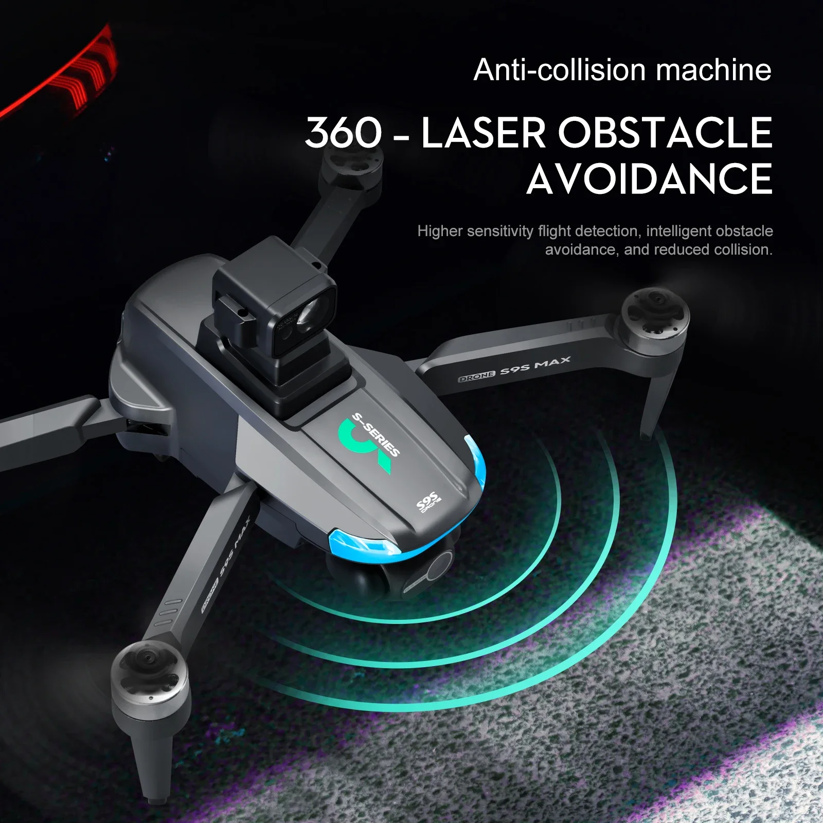 새로운 S9S MAX 미니 드론 4K 2축 PTZ HD - Drone Rc Cable 리뷰 및 가격