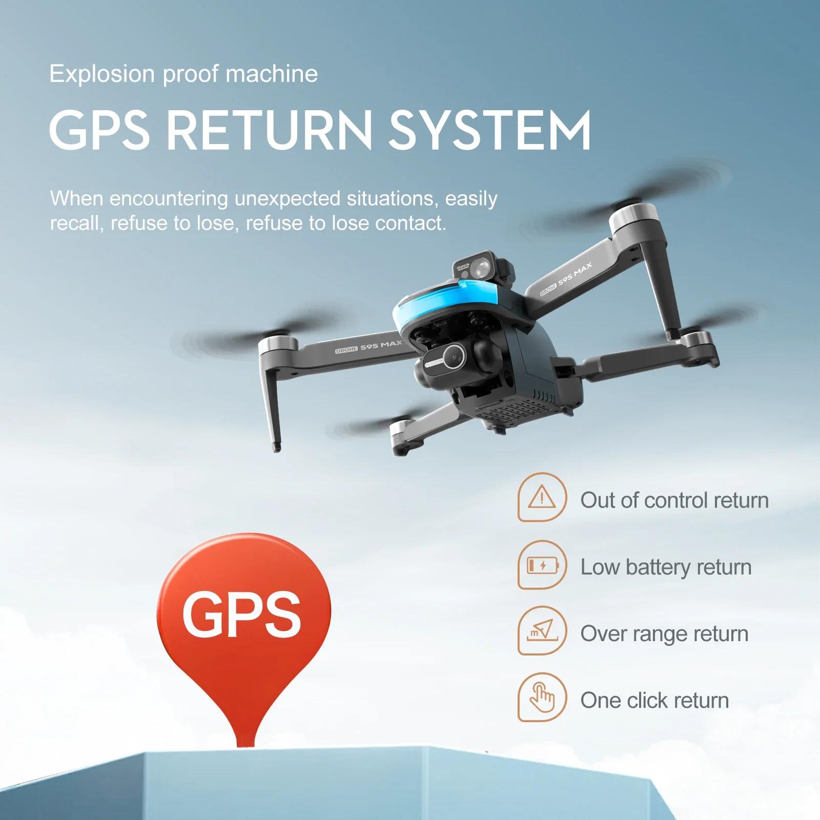 새로운 S9S MAX 미니 드론 4K 2축 PTZ HD - Drone Rc Cable 리뷰 및 가격