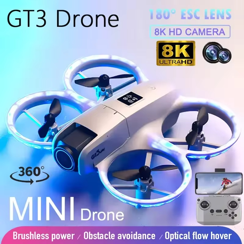 NEW GT3 미니 드론 8K HD 듀얼 카메라 항공  - Drone Gt3 Rc 리뷰 및 가격
