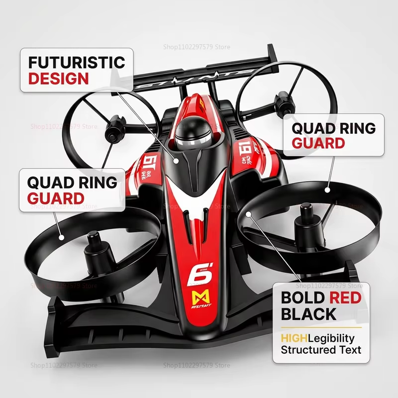 새로운 RC 드리프트 레이싱카 전문 항공 지상 겸용 쿼 - Rc Drone And Flying Car 리뷰 및 가격