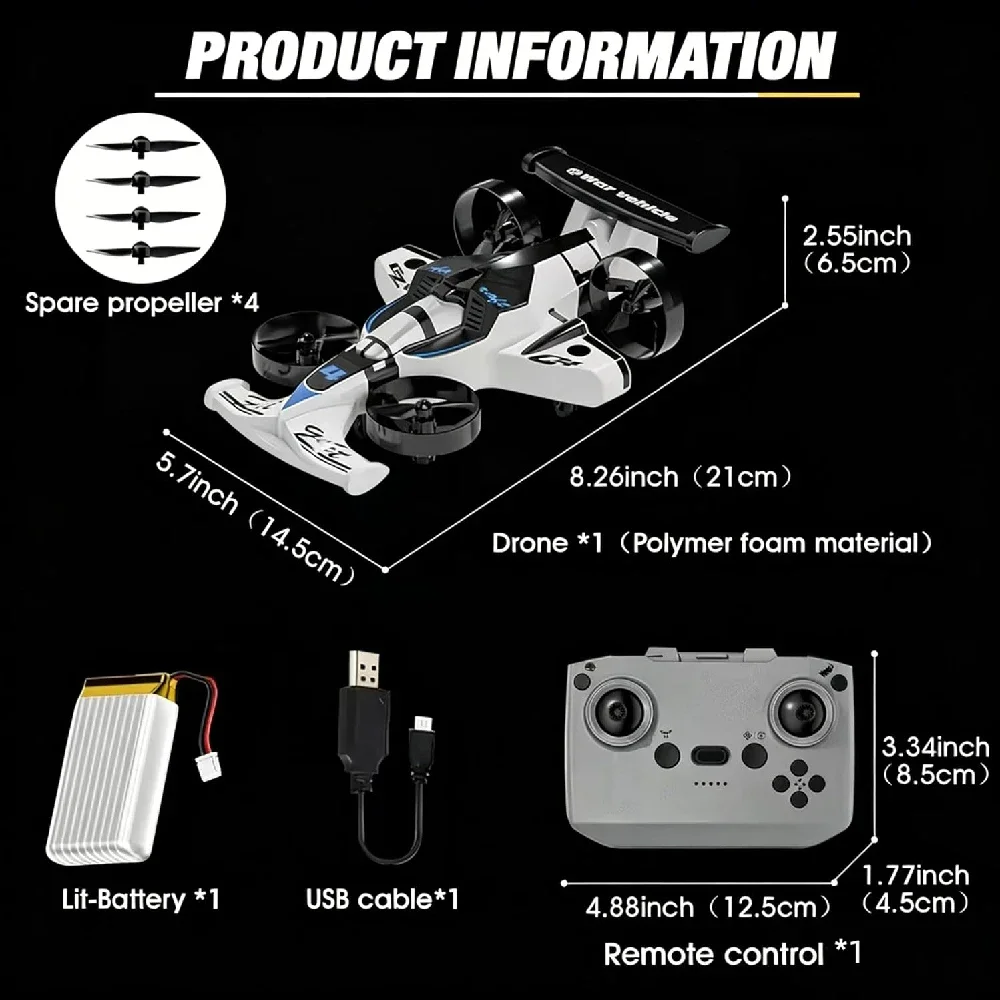 2 in 1 RC 비행 드론 자동차 듀얼 모드 육상/공 - Rc Drone And Flying Car 리뷰 및 가격